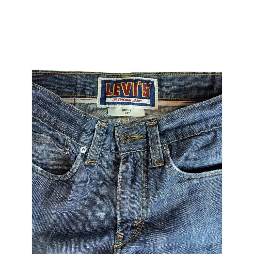 LEVI'S VINTAGE MEN'S THE ORIGINAL SKINNY FIT 511 DENIM DARK WASH JEANS 31X30